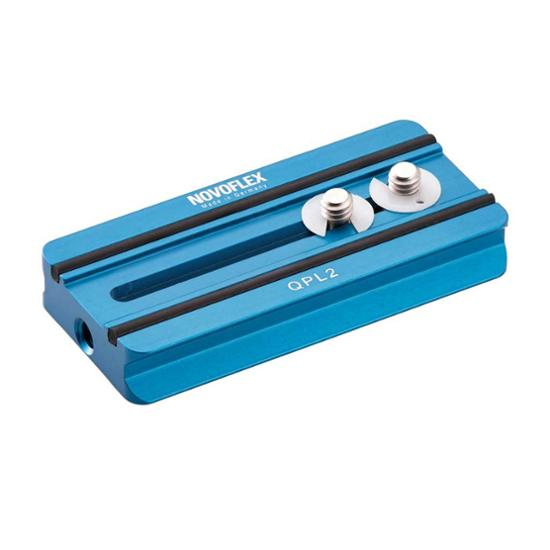 Novoflex Klemmplatte QPL 2 mit zwei Schrauben 84mm