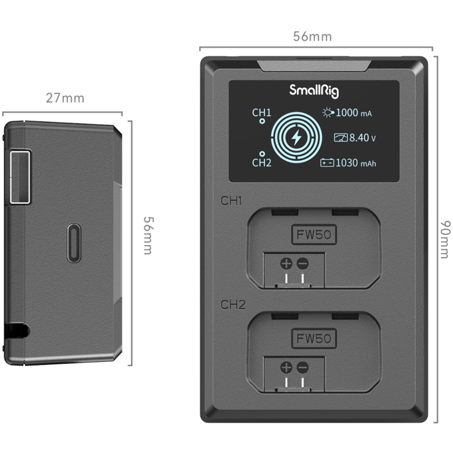 SmallRig Ladegerät 4081 für Sony Akku NP-FW50 