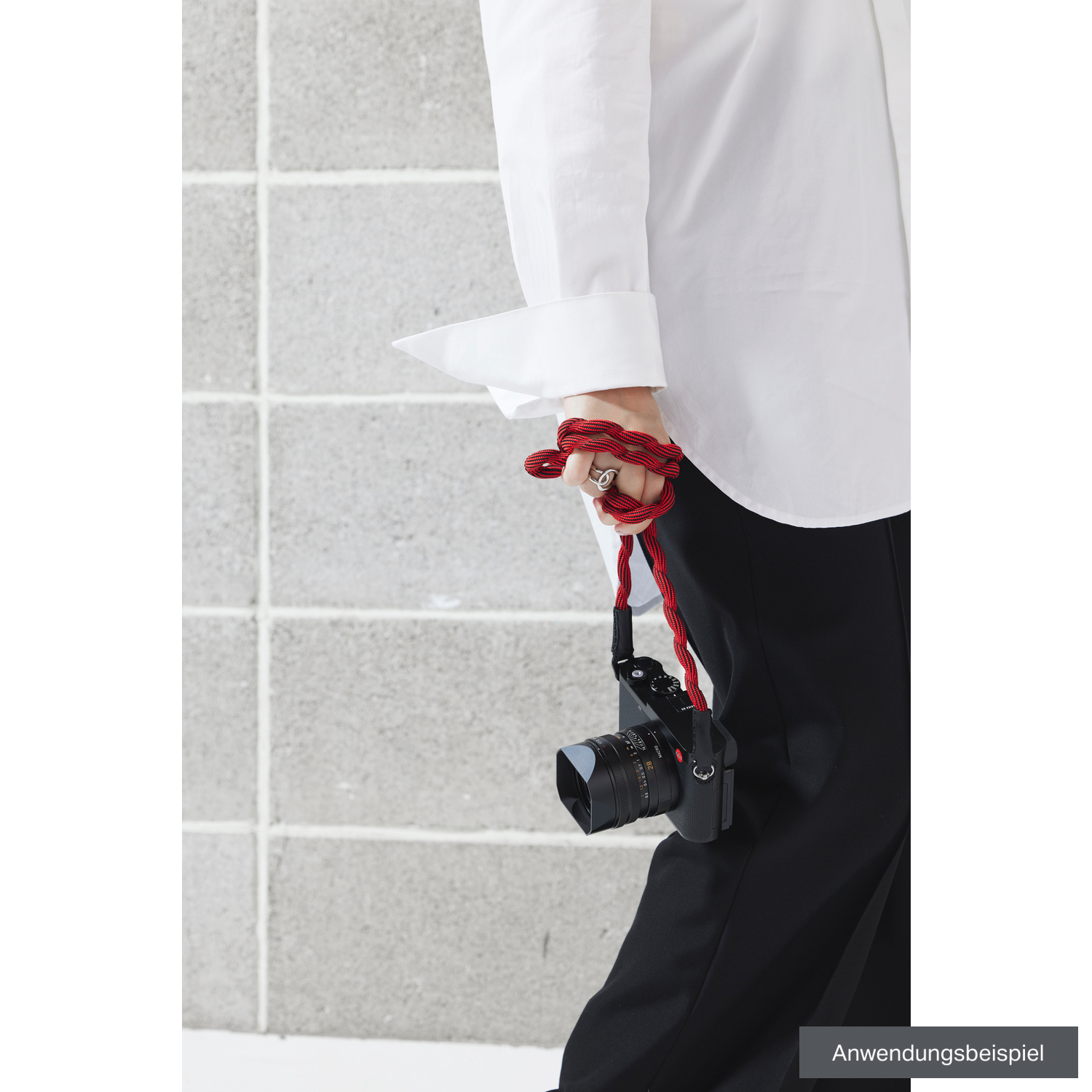 Artisan&Artist Kameragurt ACAM-708 Spiral-Cord Gurt Langversion schwarz-rot