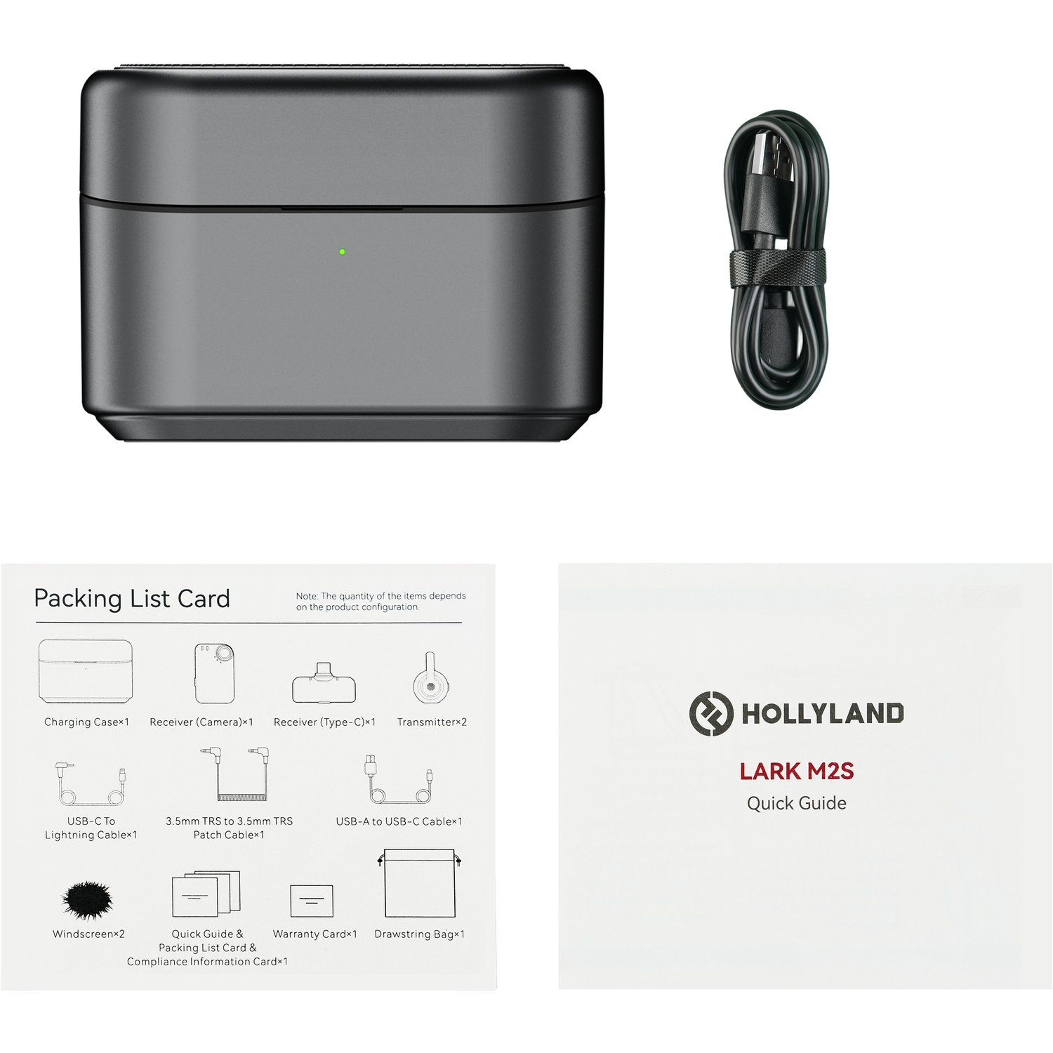 Hollyland Combo Version Ladeetui Space Gray für Lark M2S