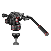 Manfrotto Nitrotech 608 & Alu Doppelrohr-Stativ mit Mittelspinne