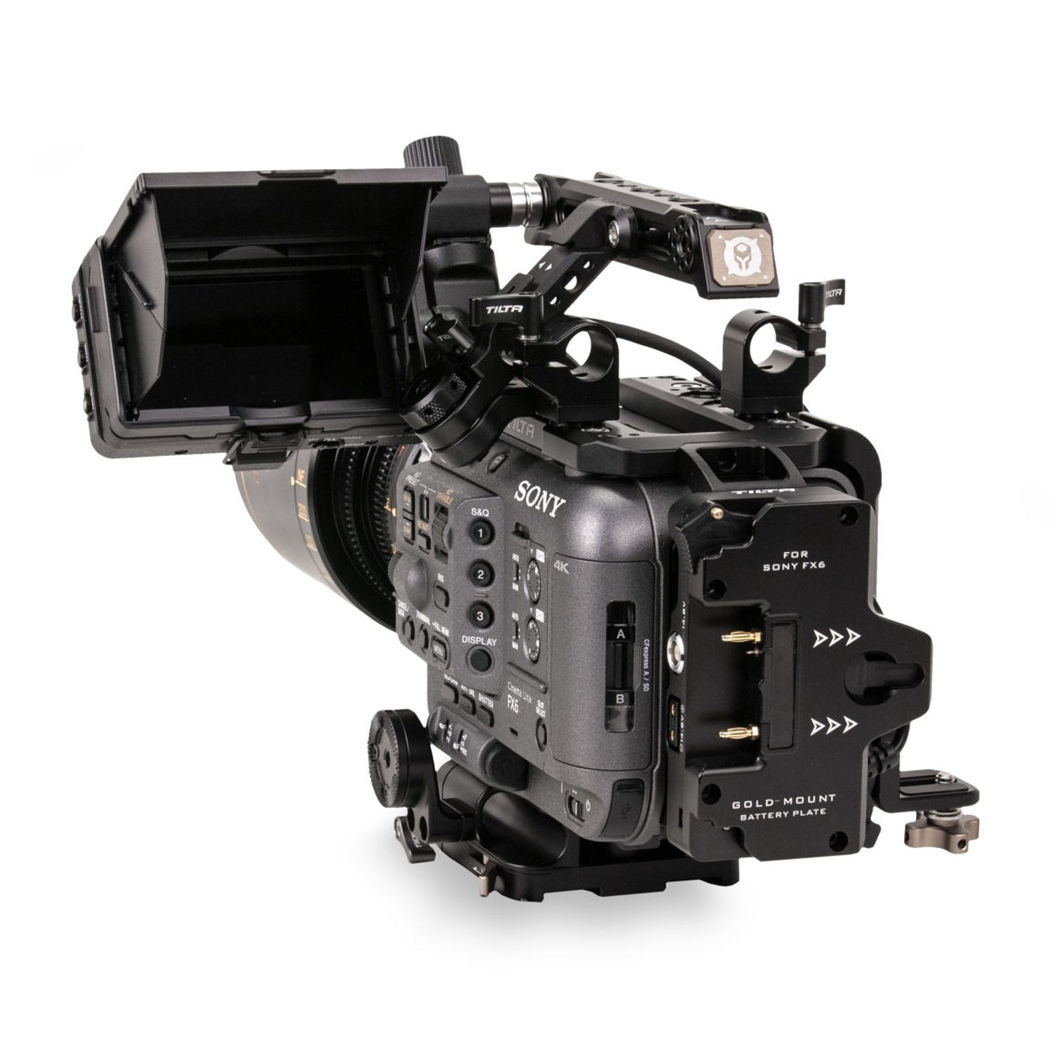 Tilta ES-T20-C-AB Kamerakäfig für Sony FX6 Vertikal-Montagekit Gold Mount