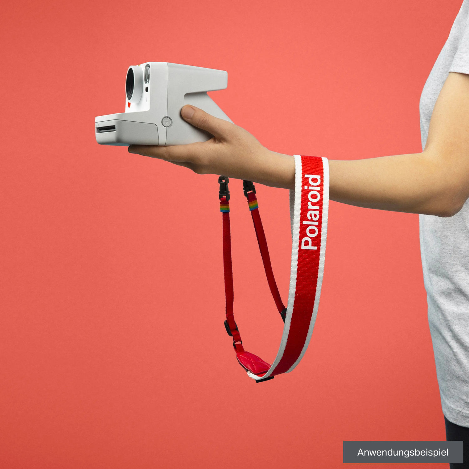 Polaroid Kameragurt Flat Red Stripe