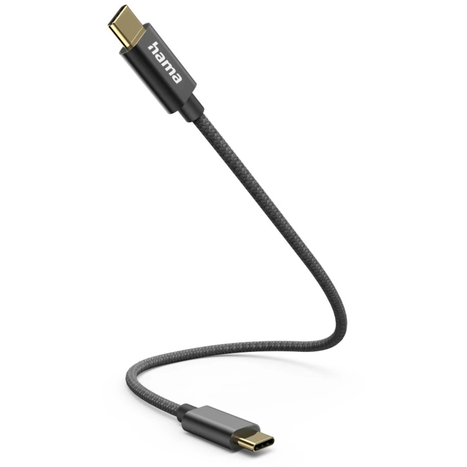 Hama Ladekabel USB-C-USB-C 0,2m Schwarz