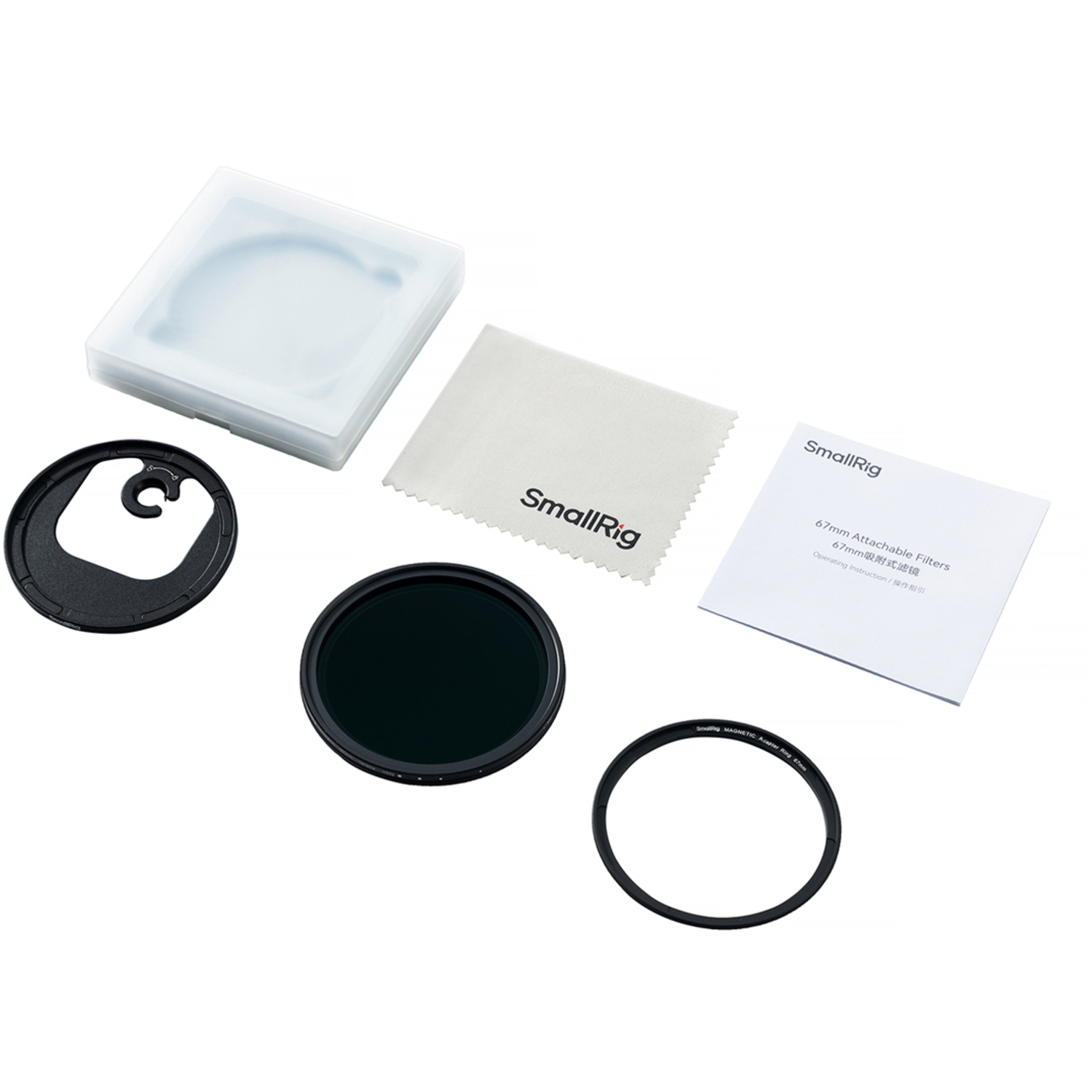 SmallRig VND-Filter ND2-ND32 77mm Set mit M-Mount-Filteradapter 67mm