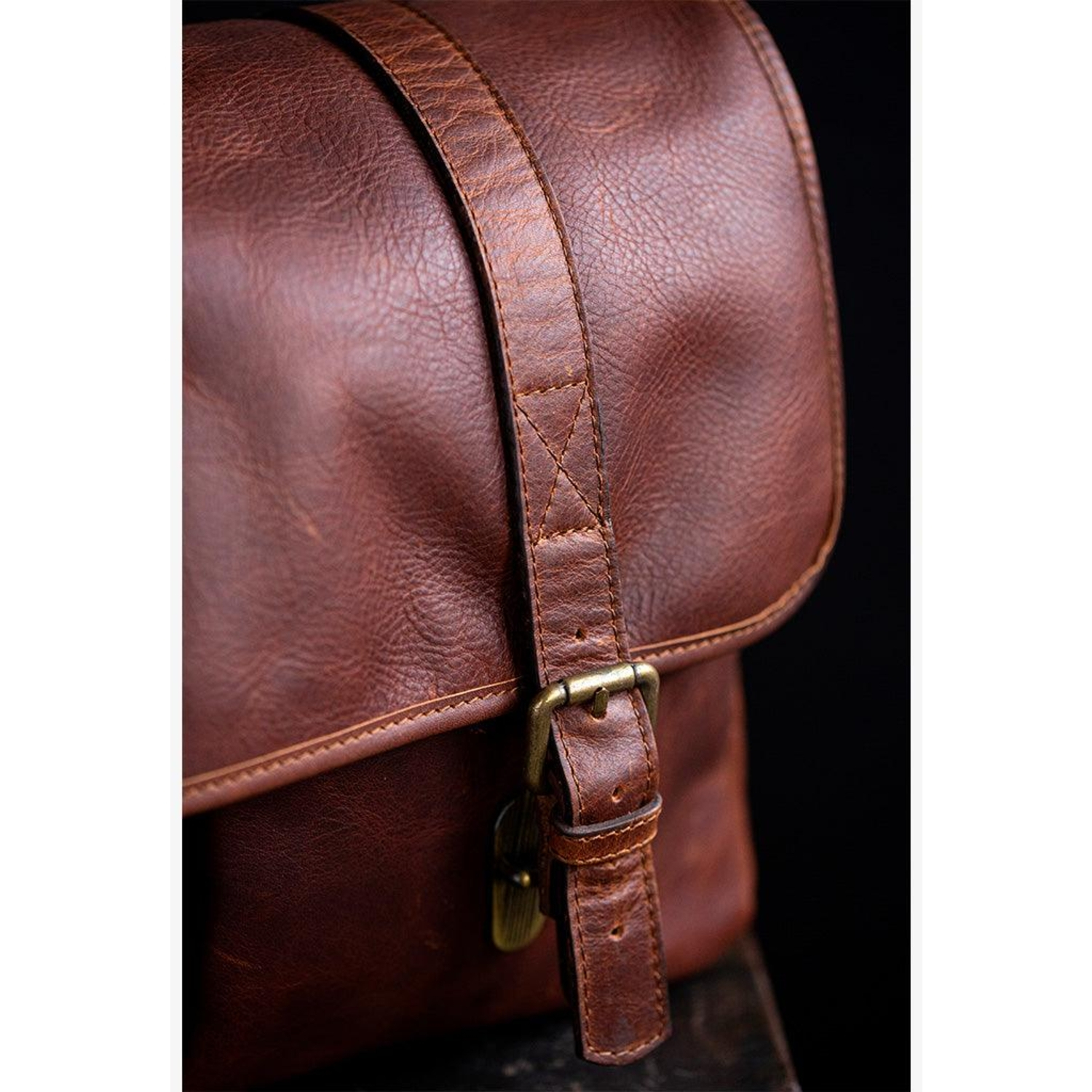 Bronkey Roma Leder Camera Bag Cognac