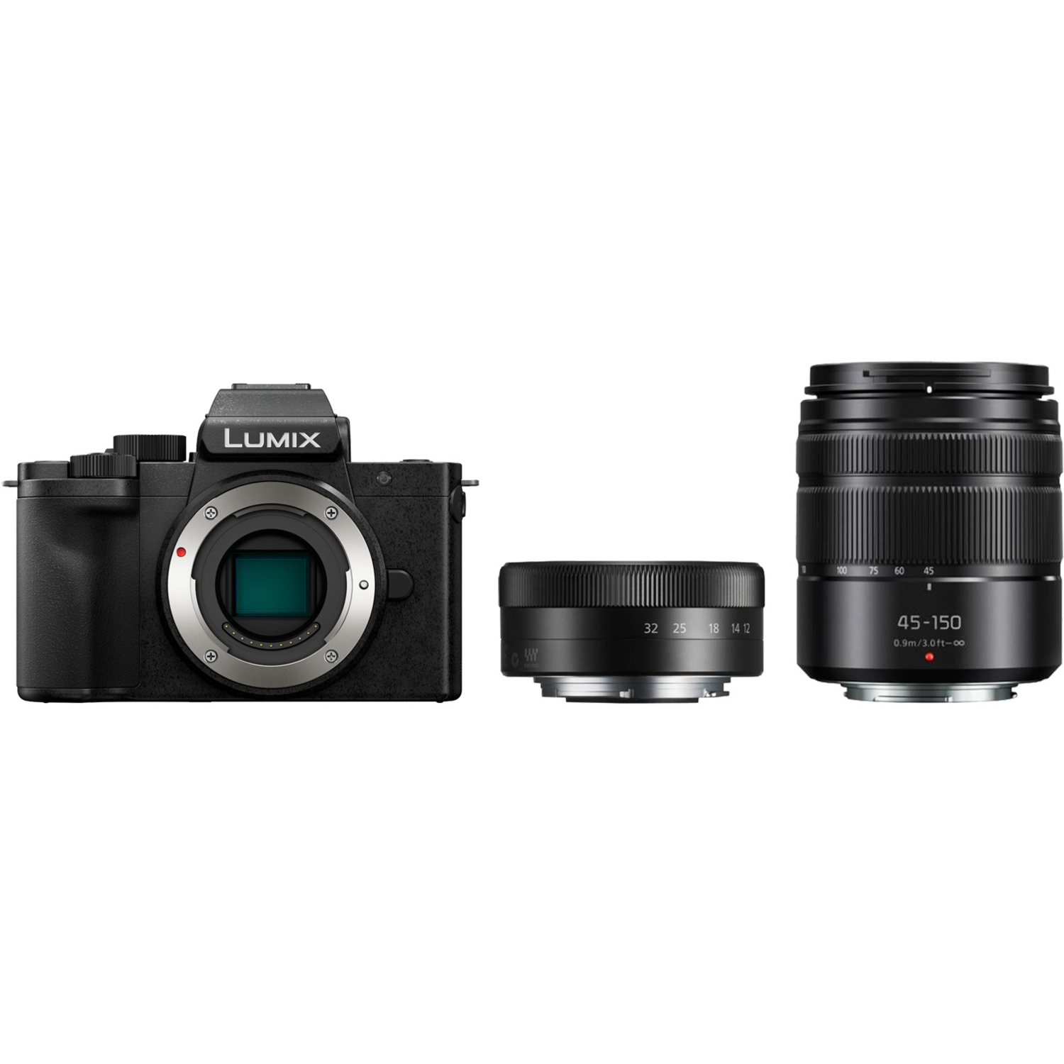 Panasonic LUMIX DC-G100D mit LUMIX G VARIO 12-32mm F3.5-5.6 Asph. OIS und LUMIX G Vario 45-150mm F4-5.6 OIS