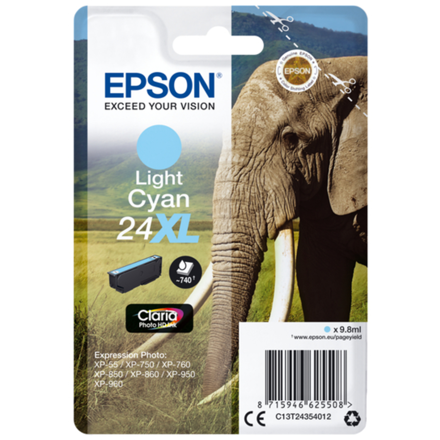 Epson Tinte light Cyan T2435 9.8 ml 24XL
