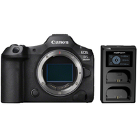 Canon EOS R5 Mark II mit Mathorn Dual-Akkuladegerät MBC-D200 für LP-E6NH
