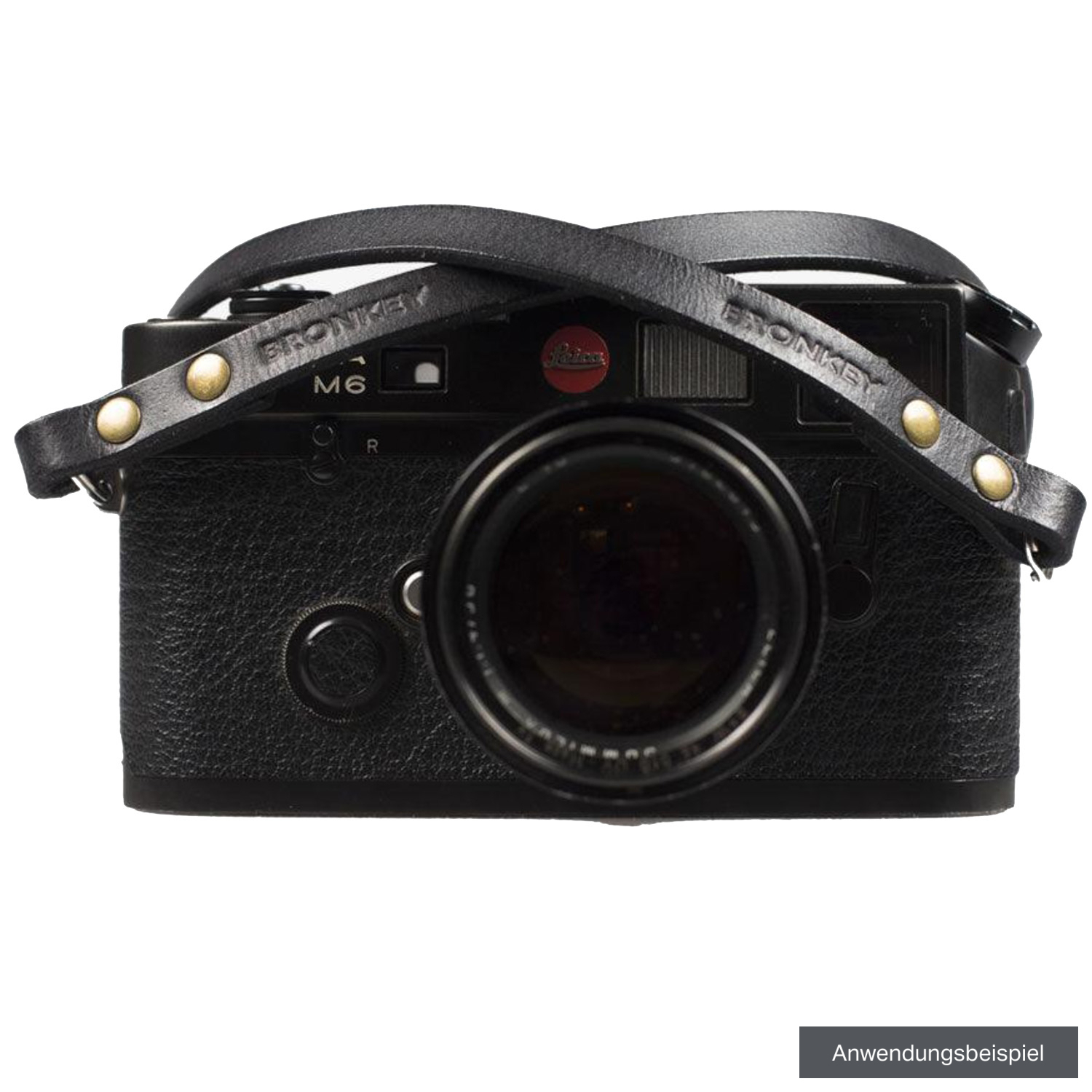 Bronkey Kameragurt Berlin #101 Leder 95cm schwarz