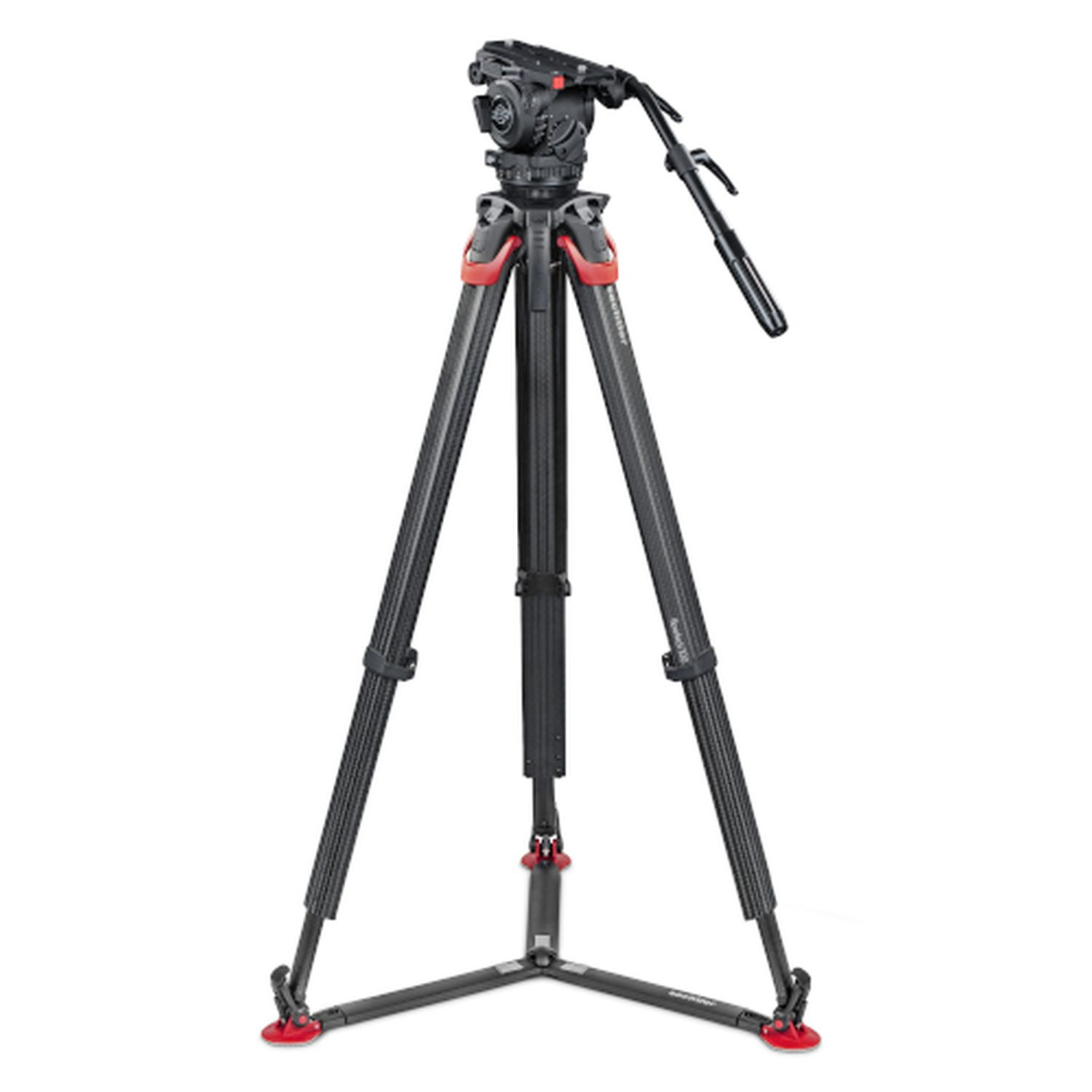 Sachtler SAC1910FTGS System Cine 7+7 Kohlefaser mit Stativkopf, flowtech® Stativ, Bodenspinne und Tasche