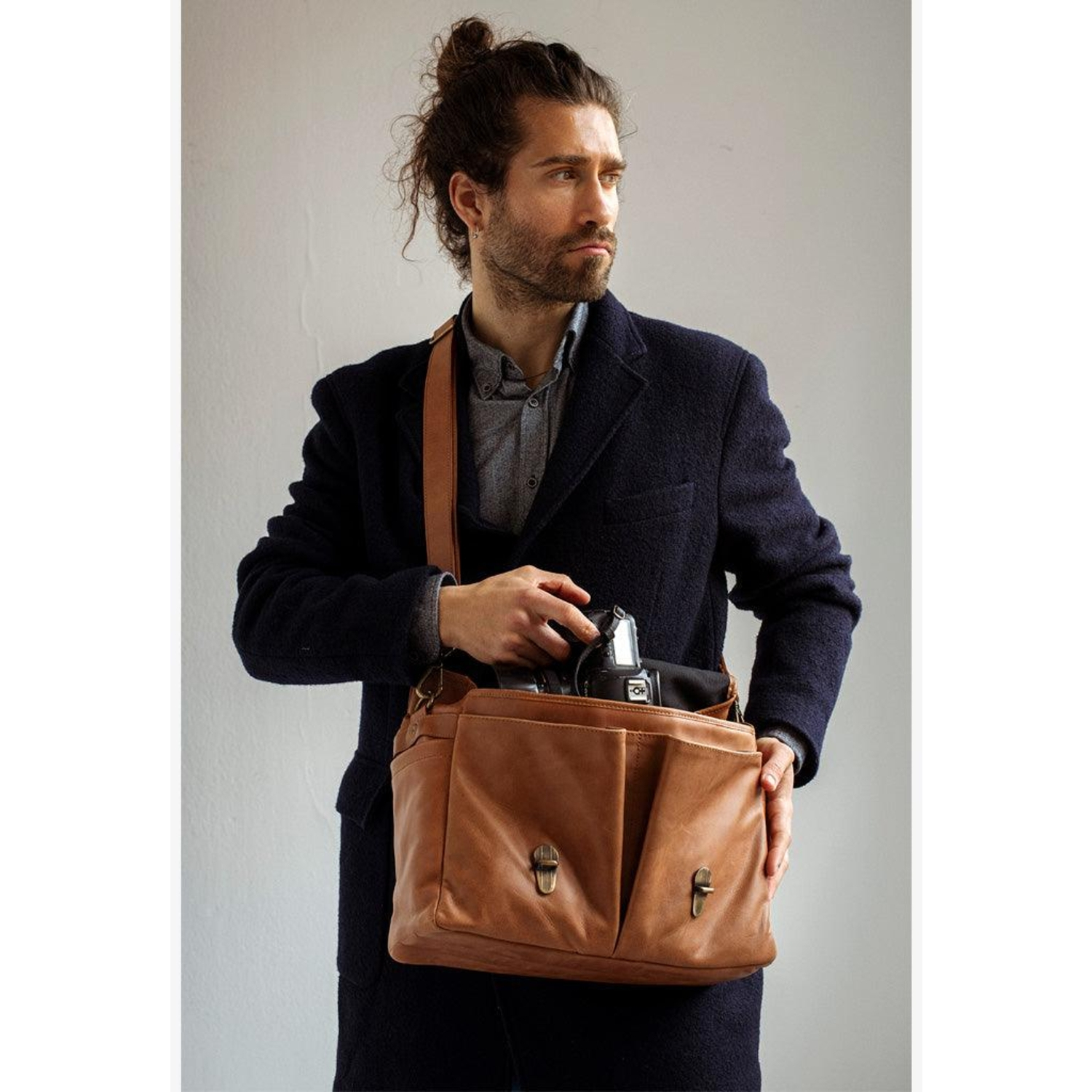 Bronkey Roma Leder Camera Bag Tanned