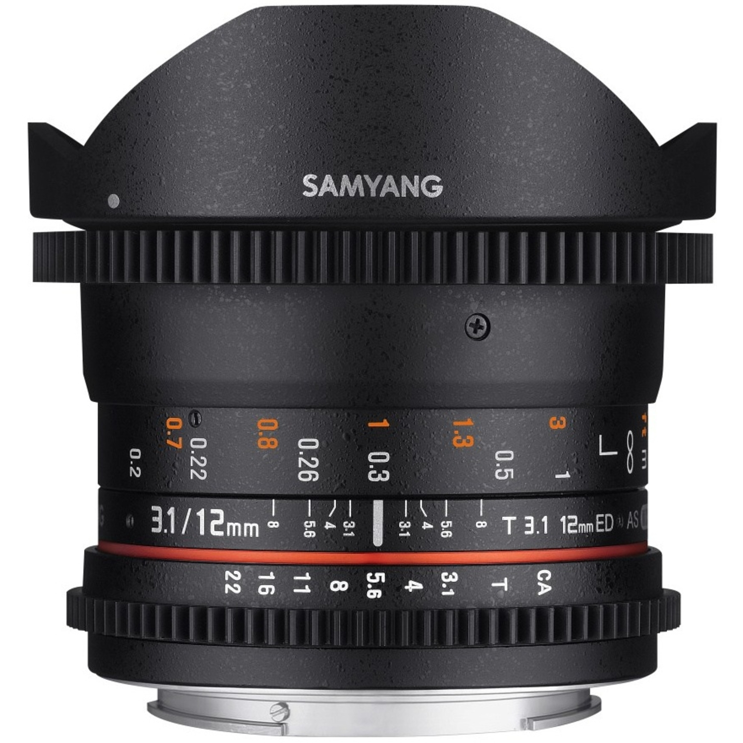 Samyang 12mm T3.1 VDSLR ED AS NCS Fisheye FT