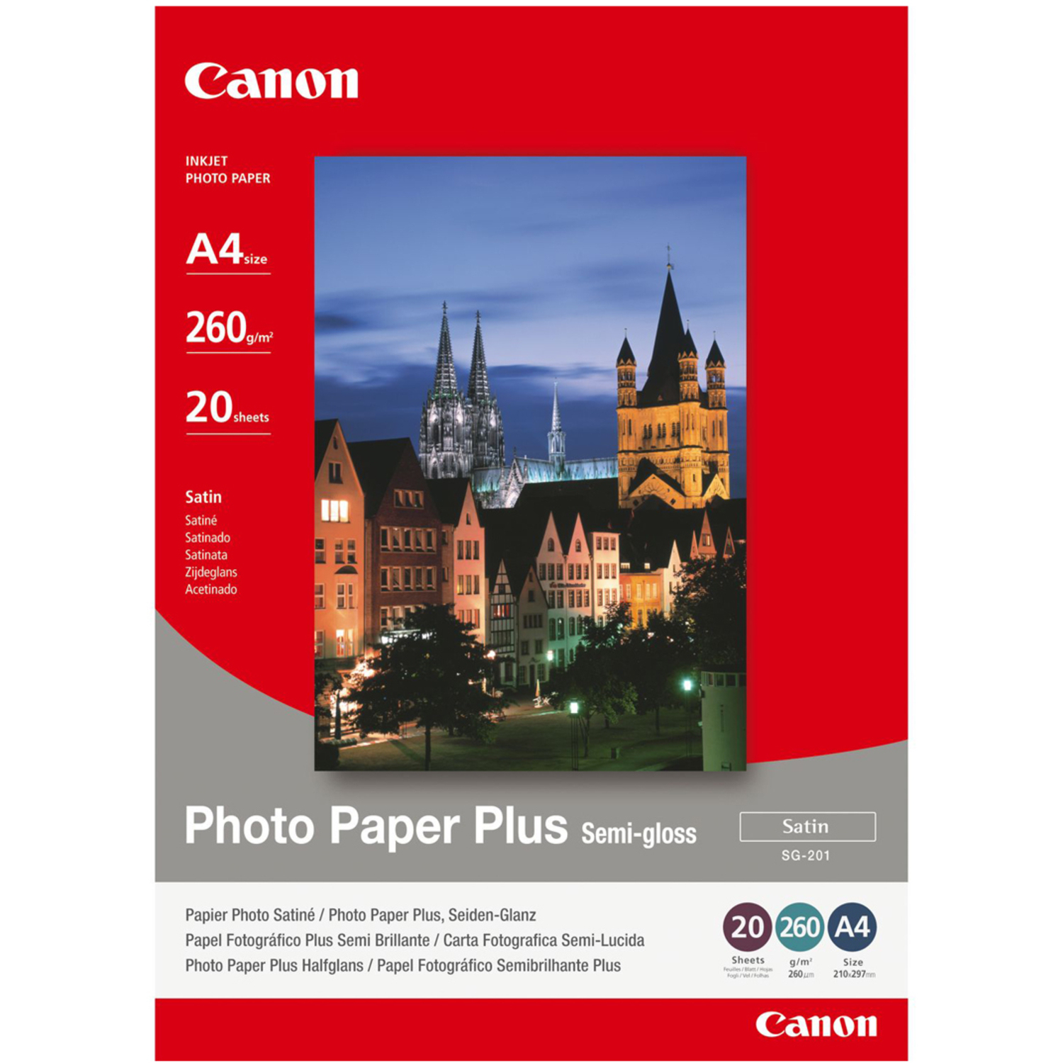 Canon SG-201 Fotopapier A4 20 Blatt 260g/m² Plus seidenglanz