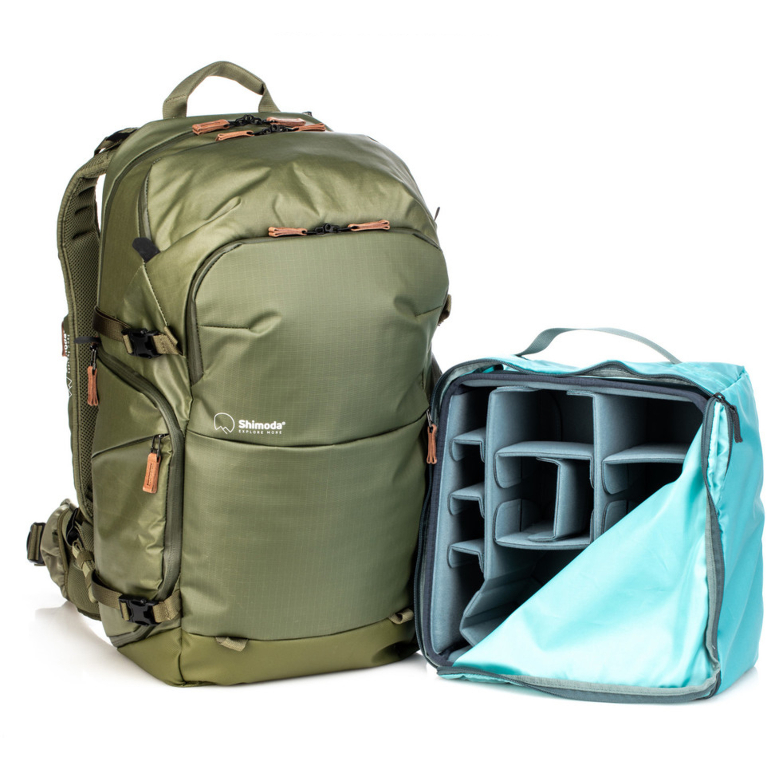 Shimoda Explore v2 35 Starter Kit mit Medium DSLR V2 Core Unit Armeegrün