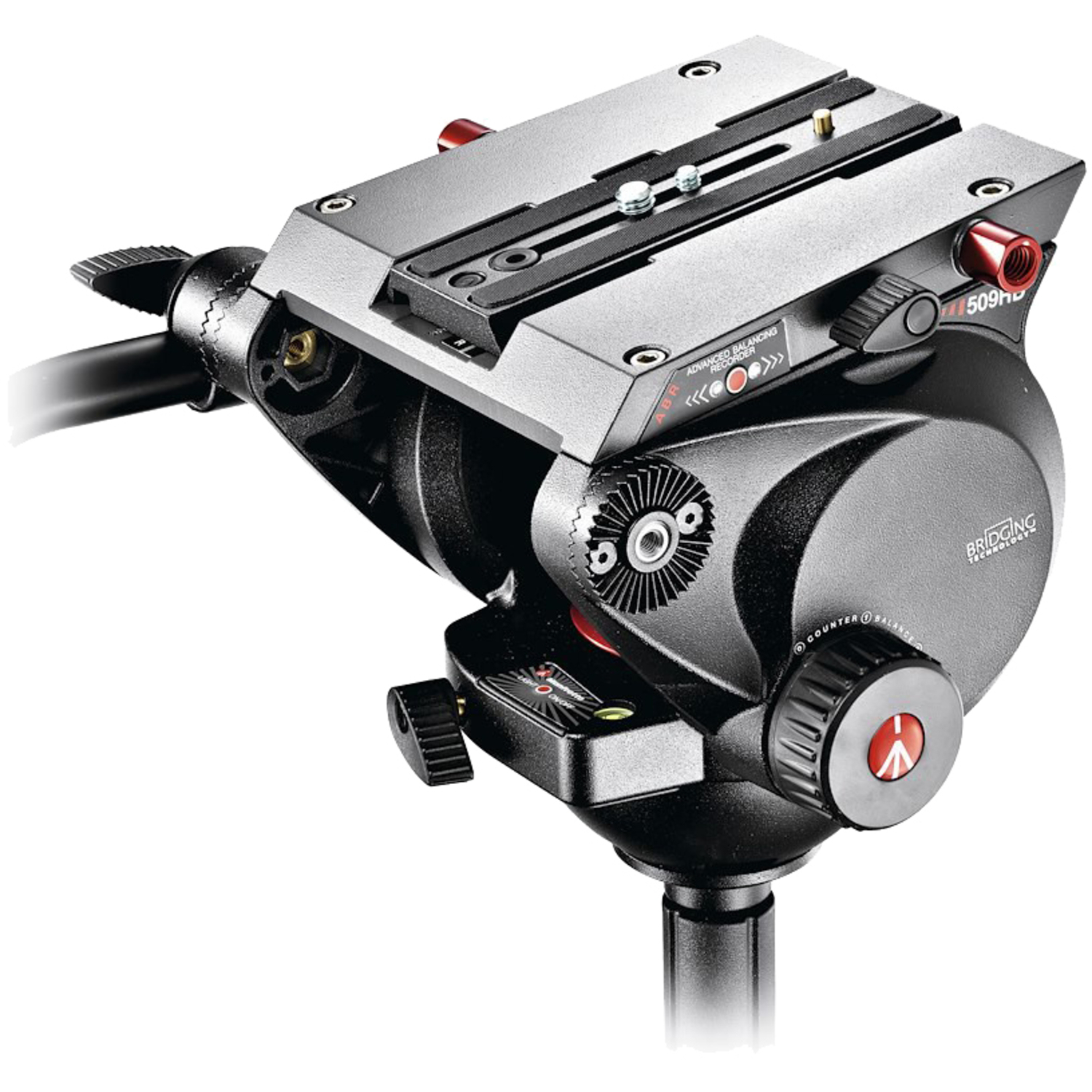 Manfrotto Pro Fluid Video-Neiger mit 100mm Halbkugel und 509PLONG