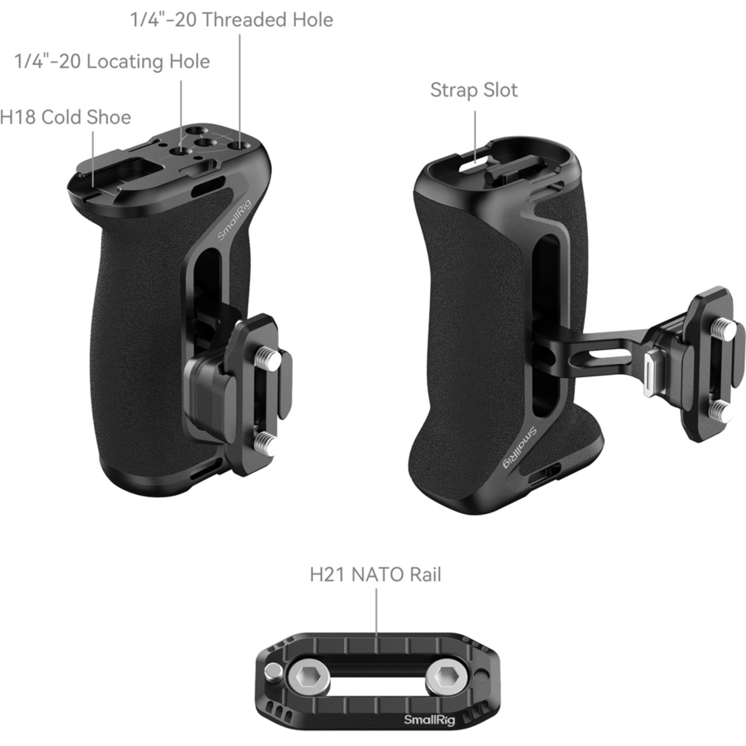 SmallRig HawkLock 21 Schnellverschluss Seitengriff mit NATO-Schiene 5633