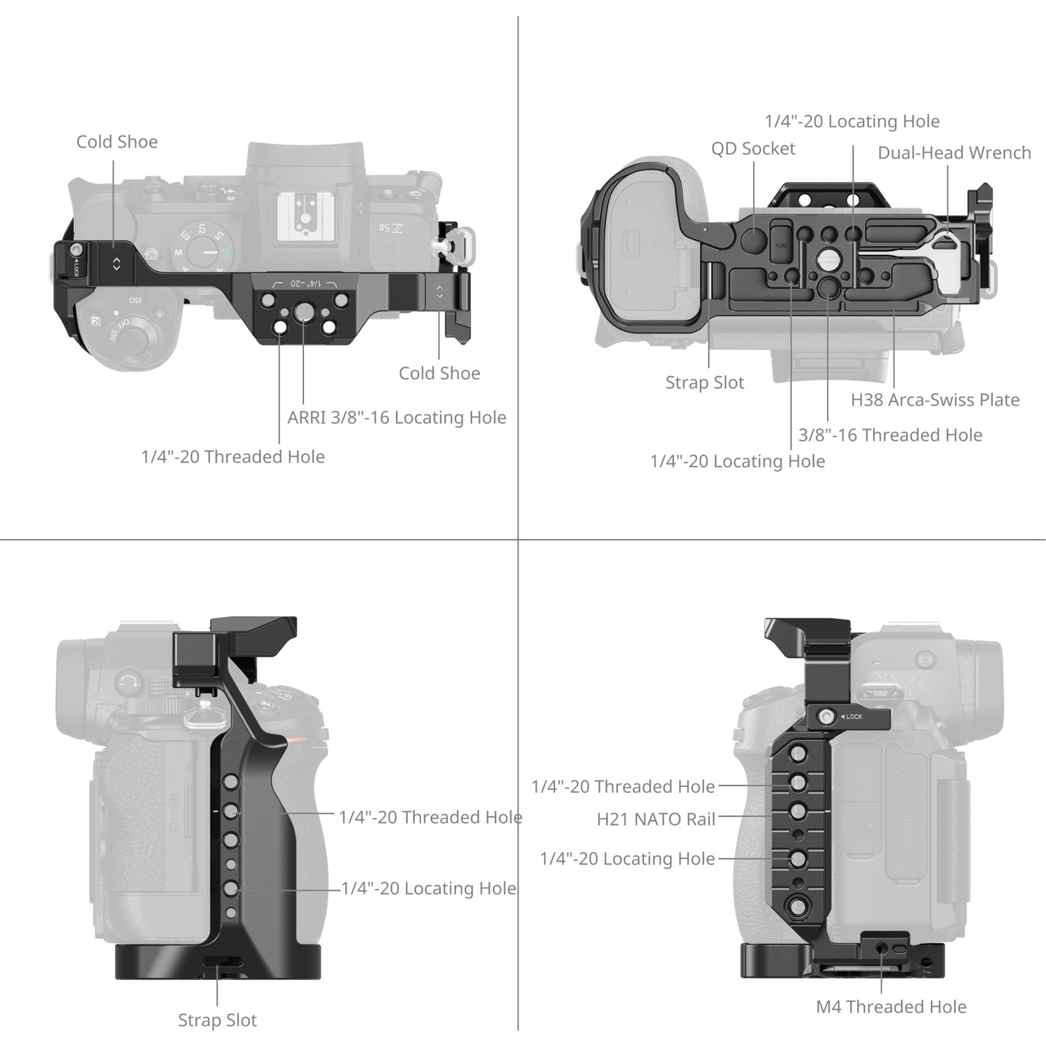 SmallRig Cage 5257 für Nikon Z5, Z5 II, Z6, Z6 II, Z7 und Z7 II