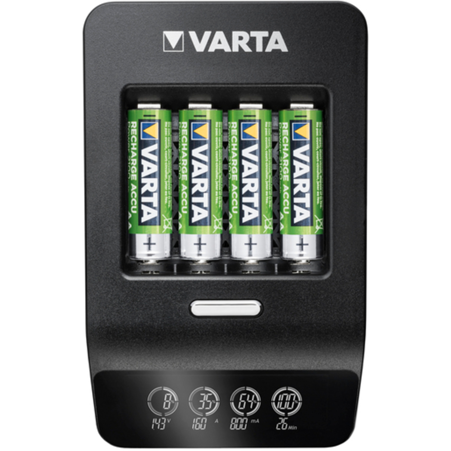 Varta LCD Ultra Fast Charger mit 4 Akkus