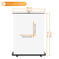 Walimex pro Roll-up Panel Hintergrund weiß 155x200 cm