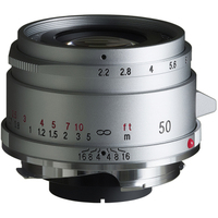 Voigtländer 50mm F2.2 Color-Skopar für Leica M-Mount silber