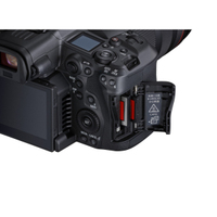 Canon EOS R5 C mit Tascam CA-XLR2d-C XLR-Mikrofonadapter