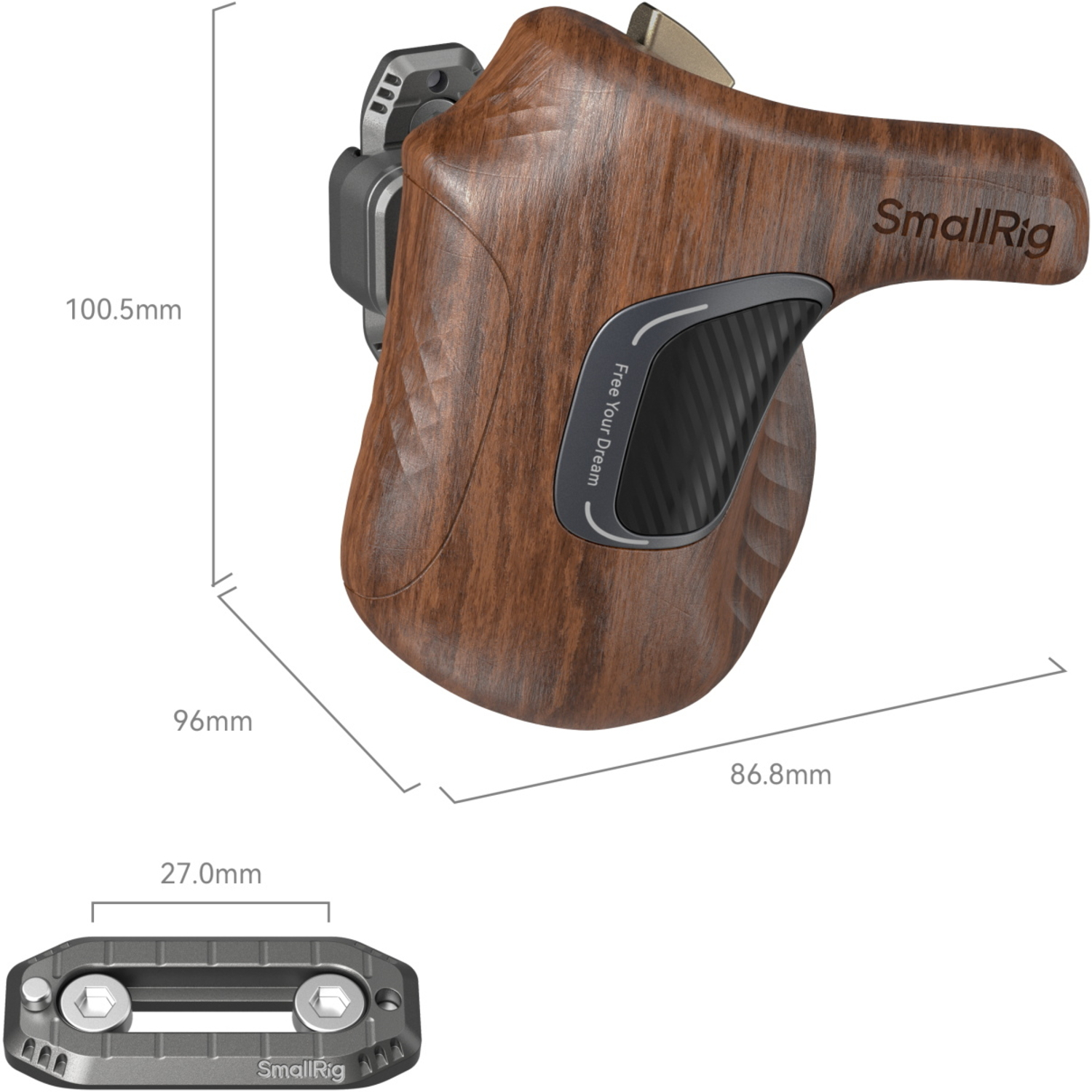 SmallRig Linker Holzgriff ImageGrip mit NATO-Klemme 5161