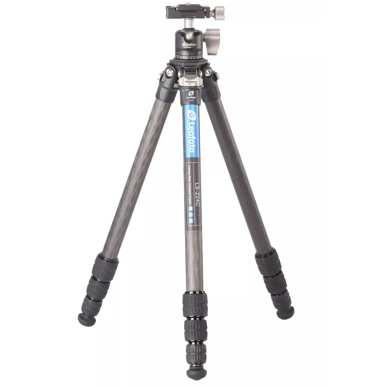 Leofoto LS224C Carbon-Dreibeinstativ + LH25 Kugelkopf + DC222C Mittelsäule