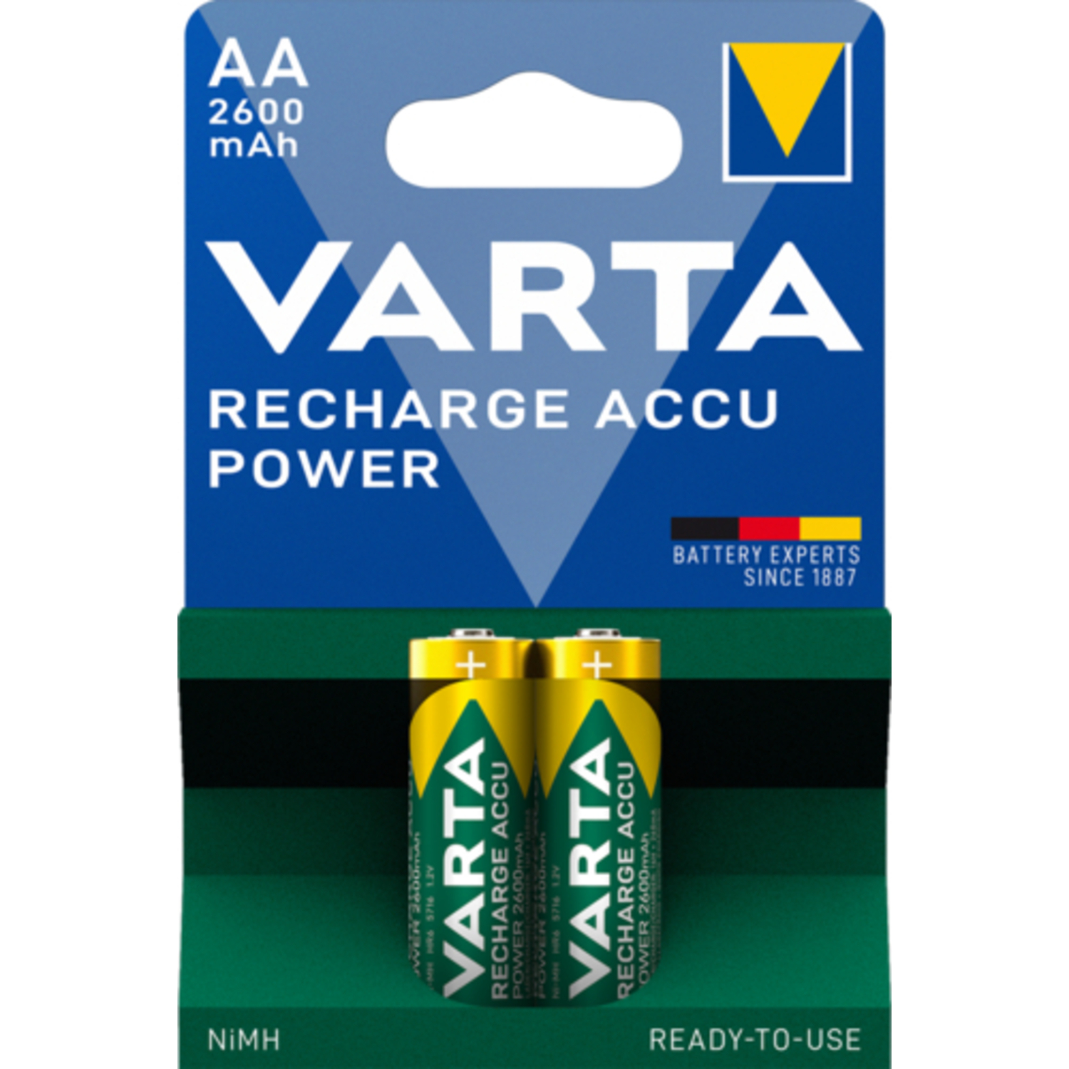 Varta Batterie Recharge Accu Power AA Mignon Ni-MH 1,2V 2er Pack