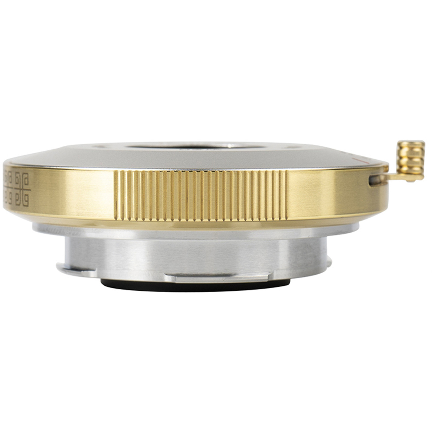 7Artisans Pancake 35mm F5.6 FF für Leica M-Mount silber-gold