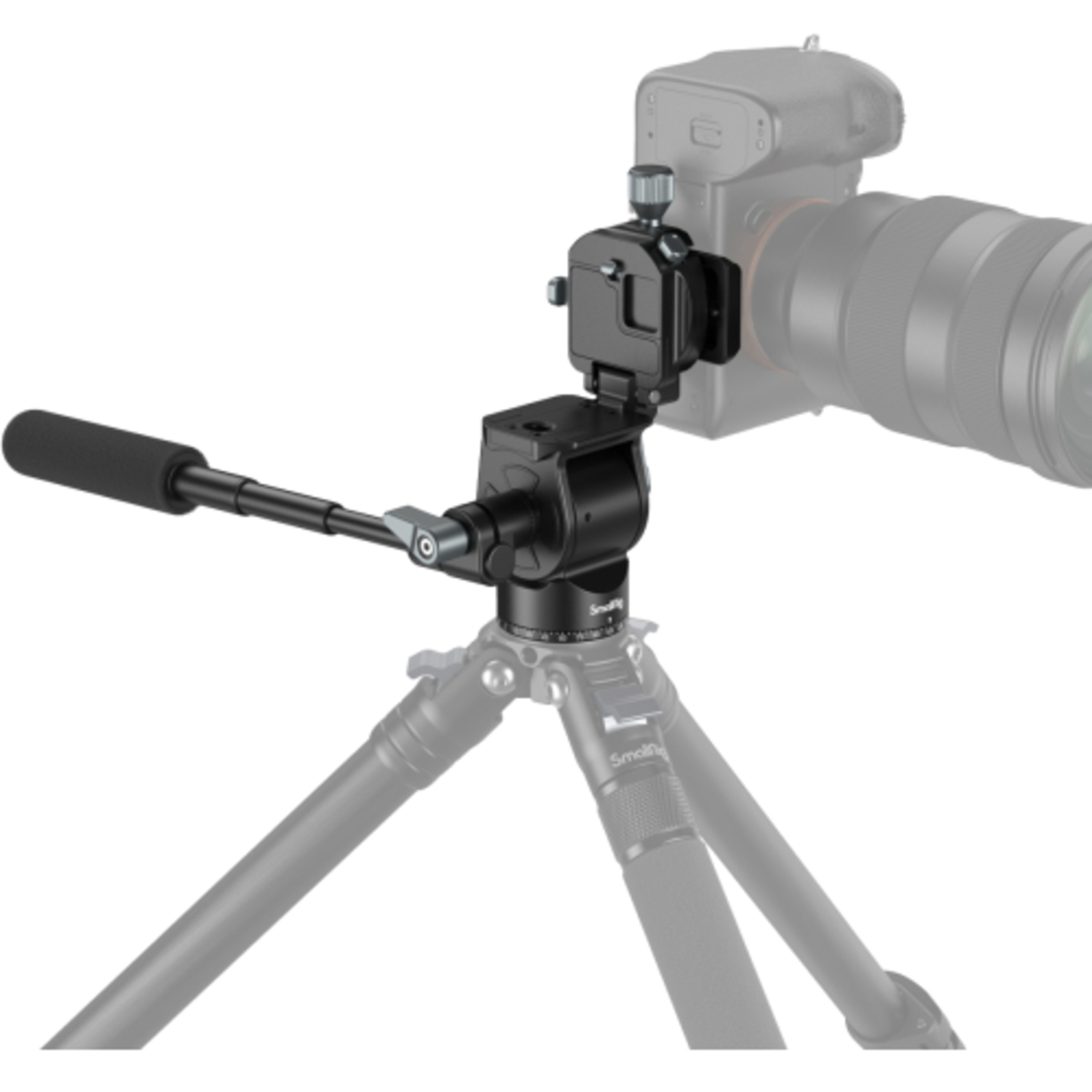 SmallRig Fluidkopf 4104 mit Montageplatte für vertikale Aufnahmen 