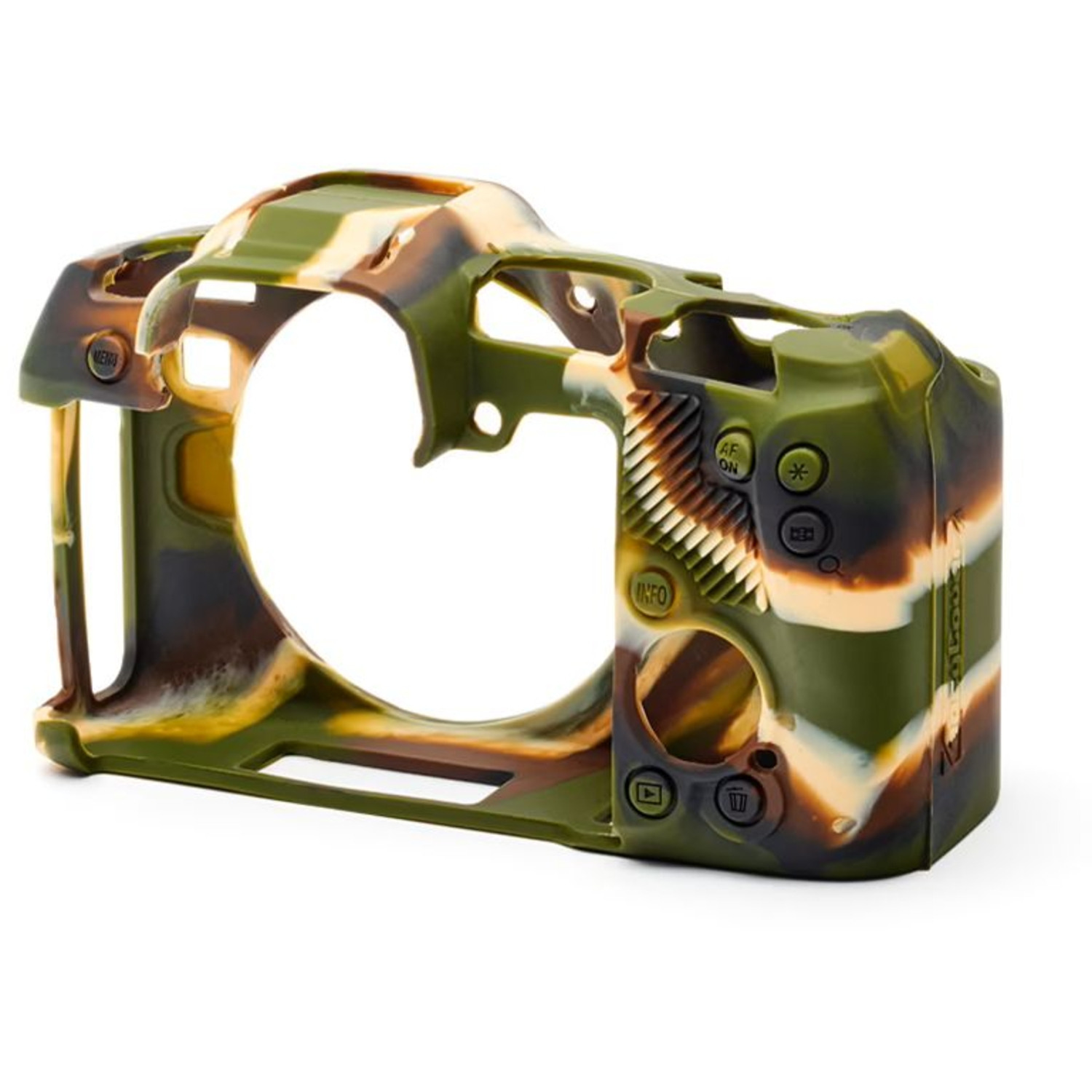 easyCover Silikon-Schutzhülle für Canon R8 Camouflage
