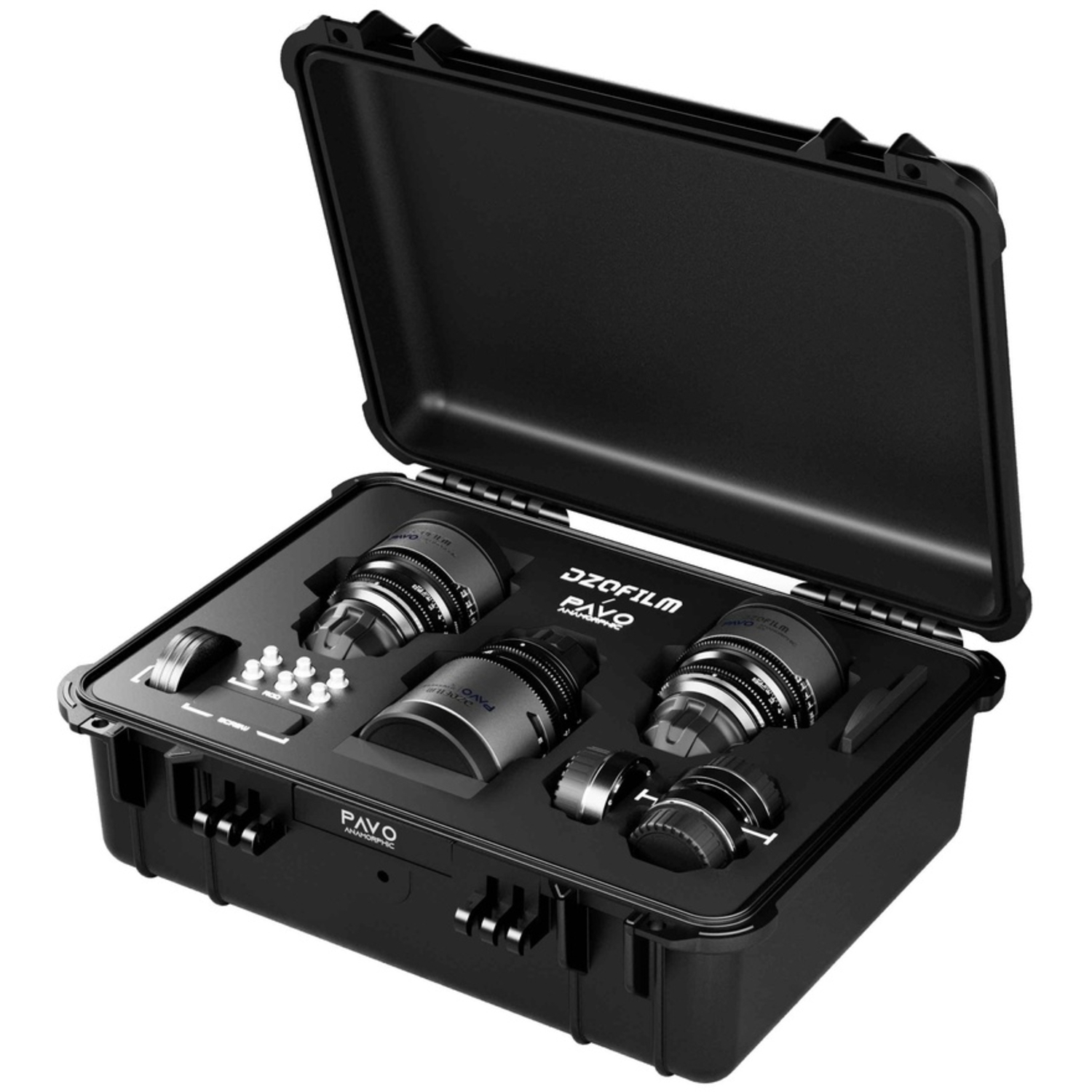 DZOFILM PAVO 2X ANAMORPHIC 3-Lens Kit 28/40/75mm T2.1 Blue Coating Metric für PL/EF-Mount