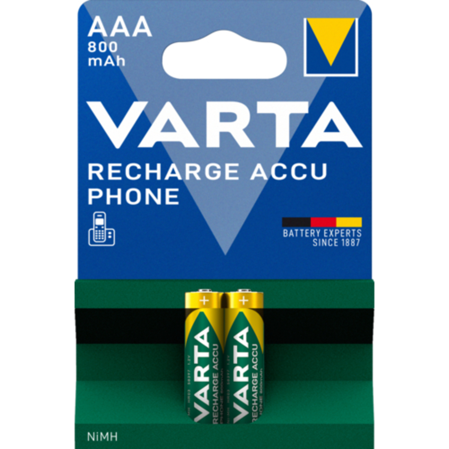 Varta Batterie Recharge Accu Phone AAA Micro Ni-MH 1,2V 2er Pack