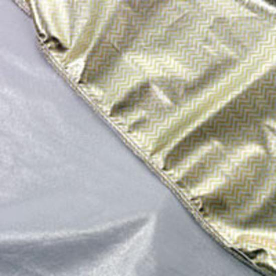 Calumet 107x198cm Zigzag Gold&Silber/Weiß Bezug