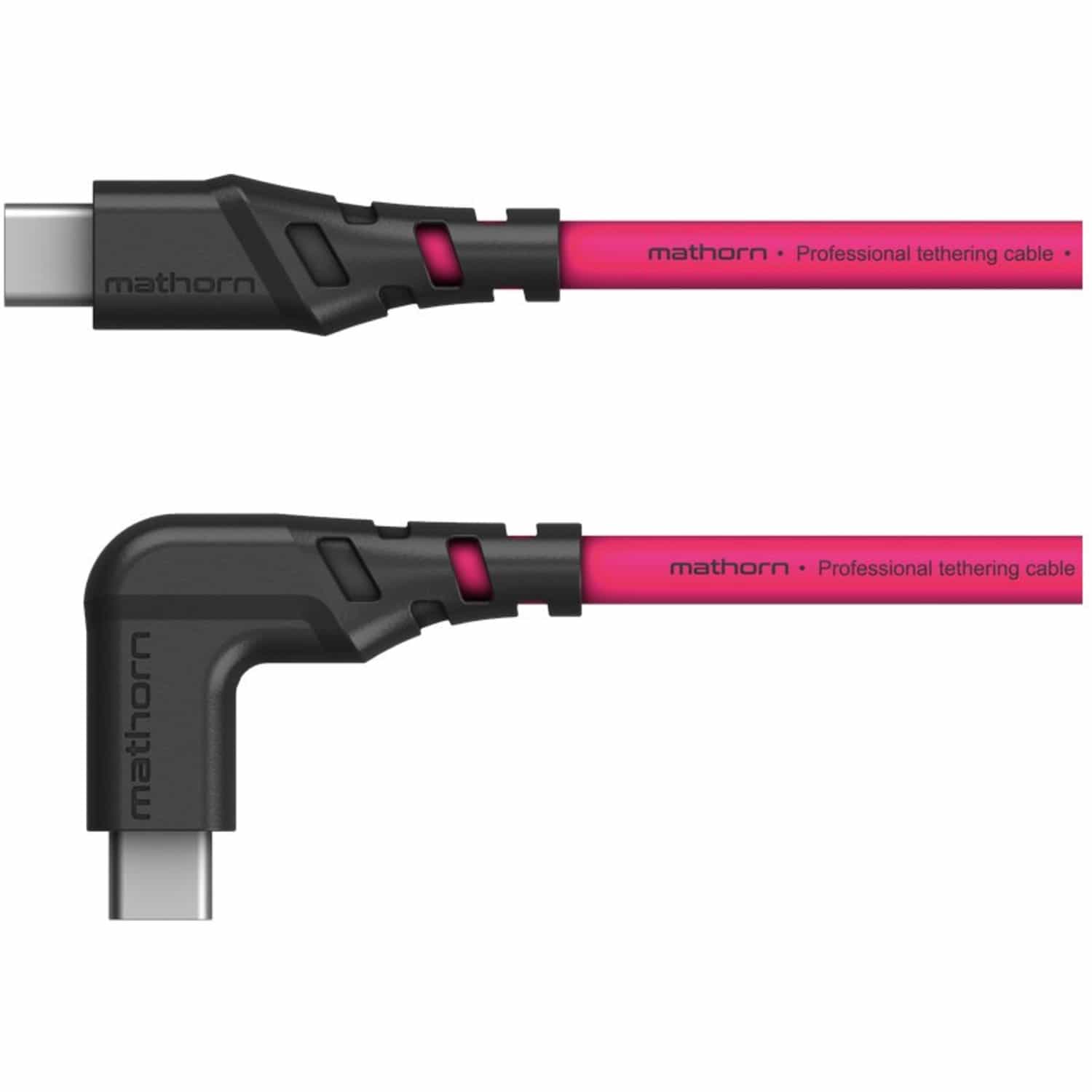 Mathorn USB C-C Kabel 90° 5m Magenta