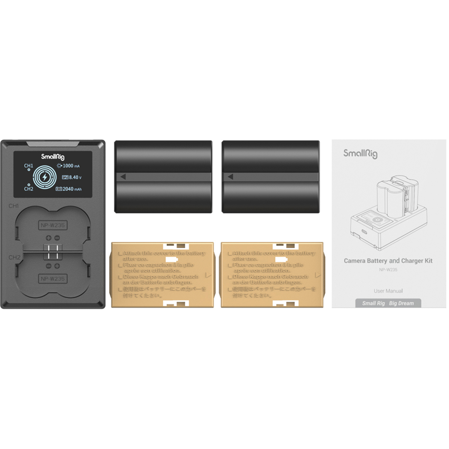 SmallRig Akku NP-W235 und Ladegerät Kit 3822