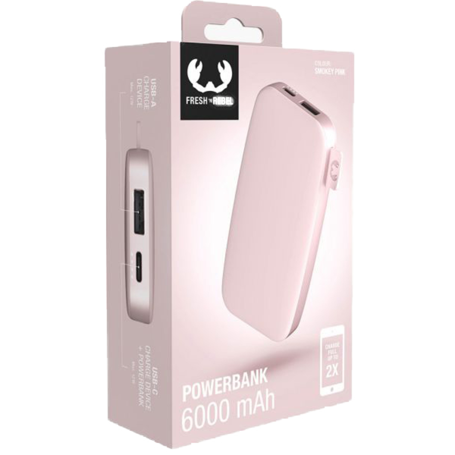 Fresh'n Rebel Powerbank 6000mAh Smokey Pink