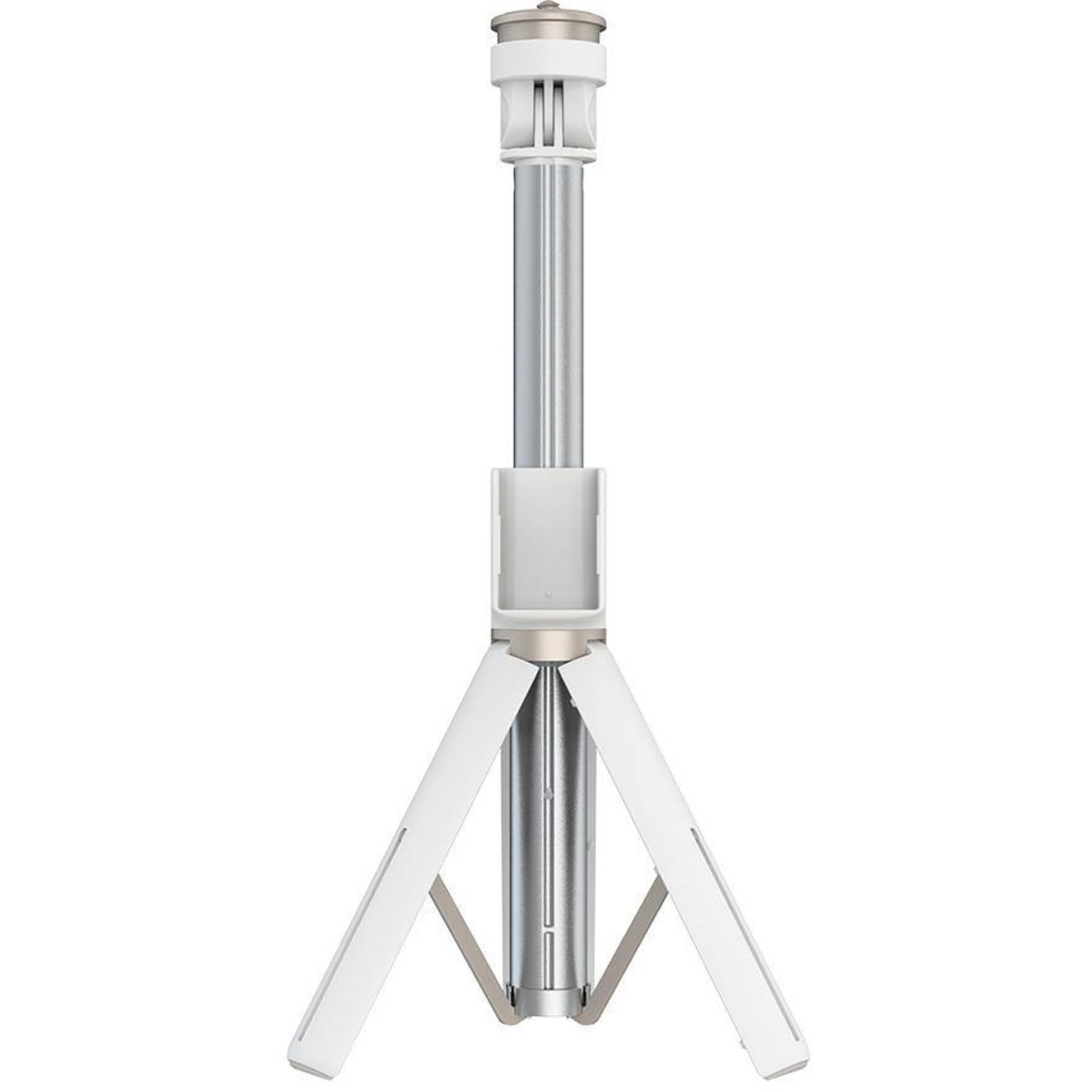 Hohem ausziehbares Dreibeinstativ mit 1/4" Standardschraube weiß