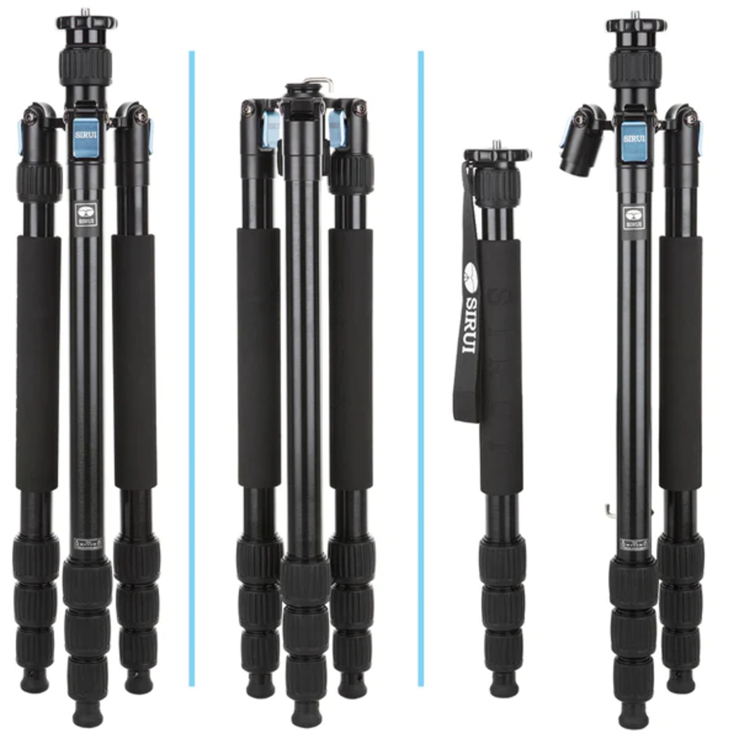 Sirui W-2004 Waterproof Drei-Einbeinstativ, schwarz