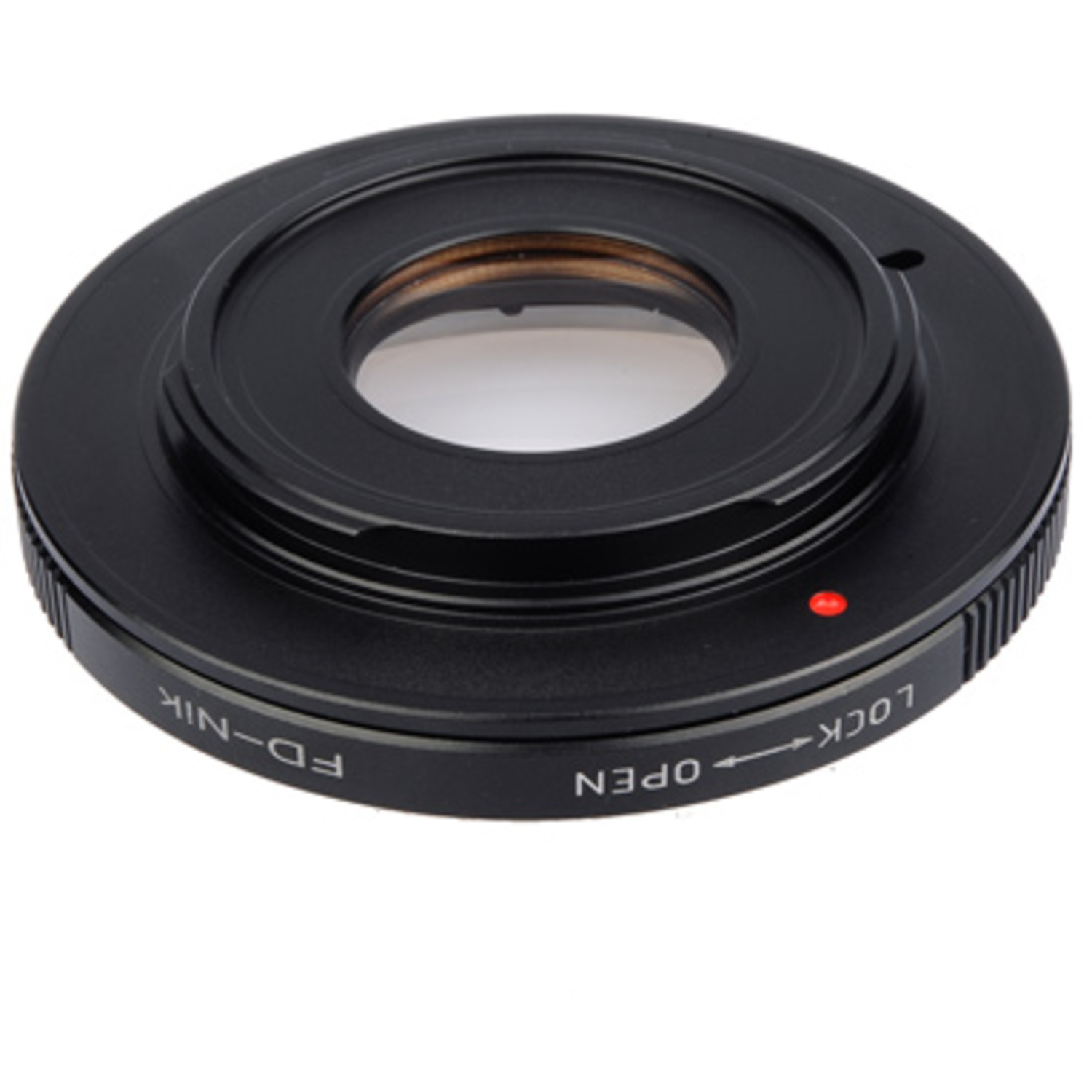 B.I.G. Objektivadapter mit Linse Canon FD an Nikon F