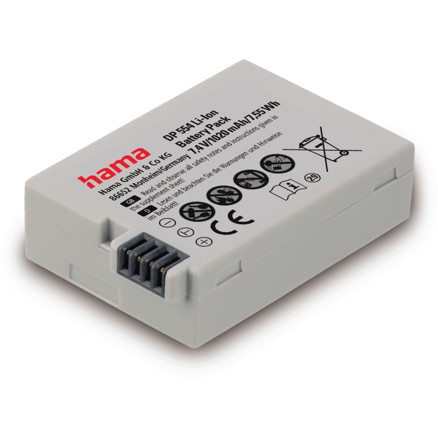 Hama Akku DP 554 für Canon EOS 550D, 600D, 650D und 700D