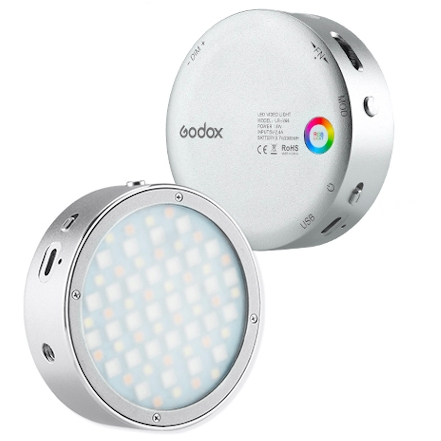 Godox R1 RGB Round Head LED Silver