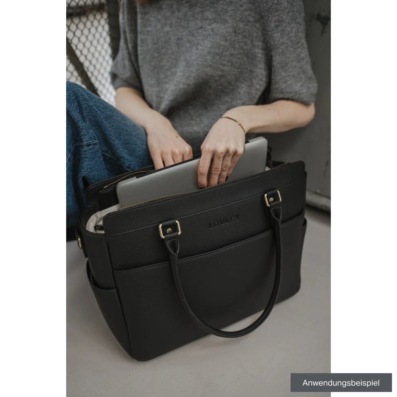 LOULEX Umhängetasche Handbag 19,2L schwarz