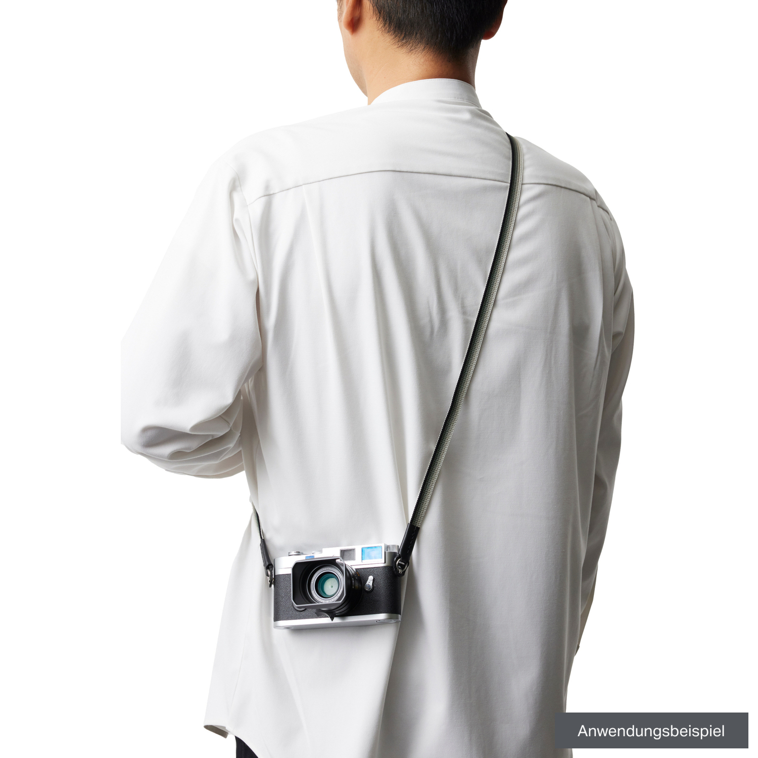 Artisan&Artist Kameragurt ACAM-322A BKSV Seide Langversion schwarz-silber