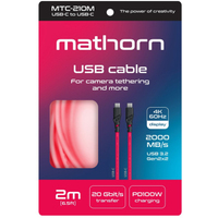 Mathorn Tetheringkabel MTC-210M 2m 20Gbps 4K 60Hz 100W USB C-C Magenta