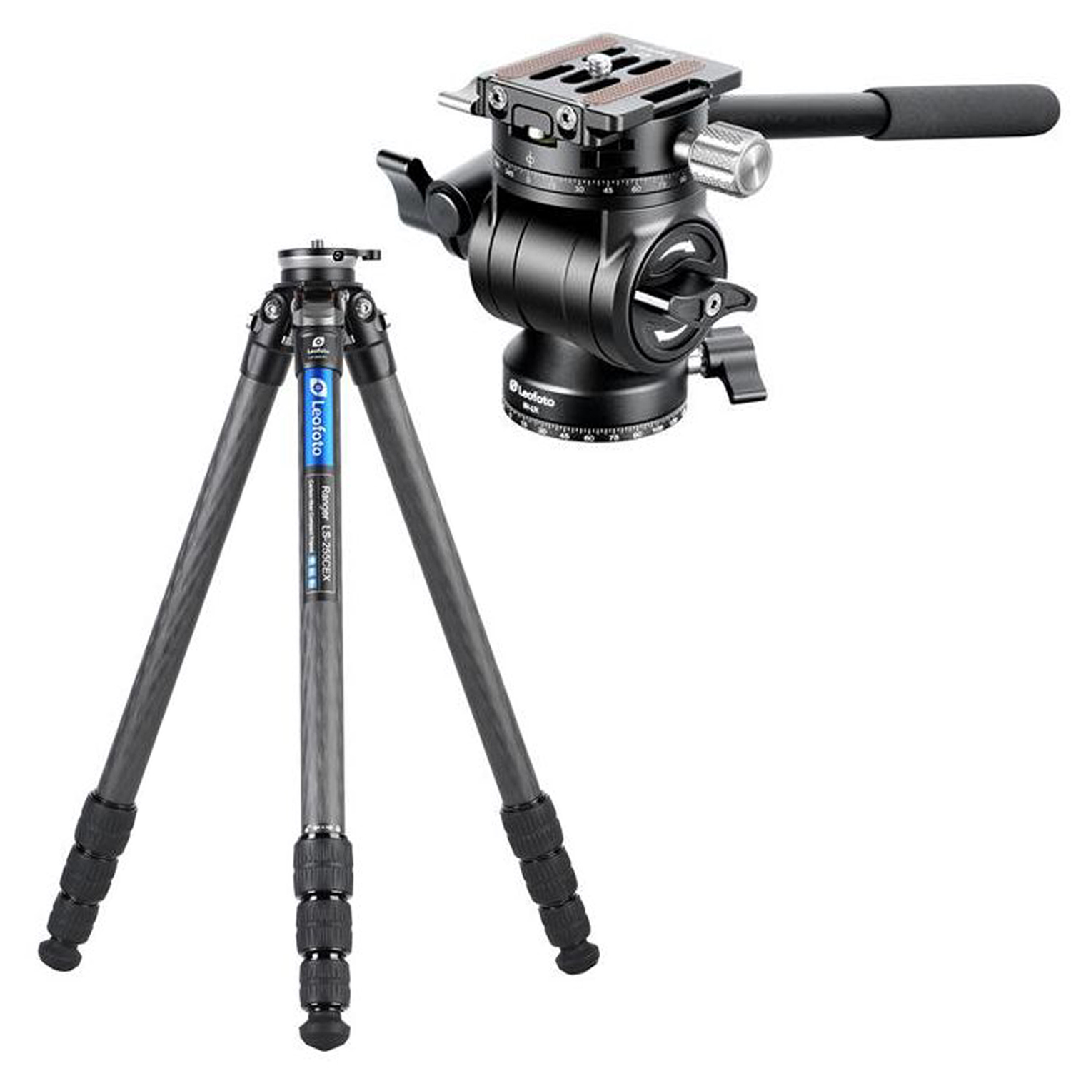 Leofoto LS-225CEX Carbon-Dreibeinstativ + BV-1R Videokopf