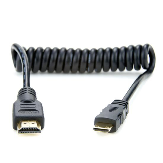 Atomos Mini HDMI auf HDMI Spiralkabel, 30-45cm