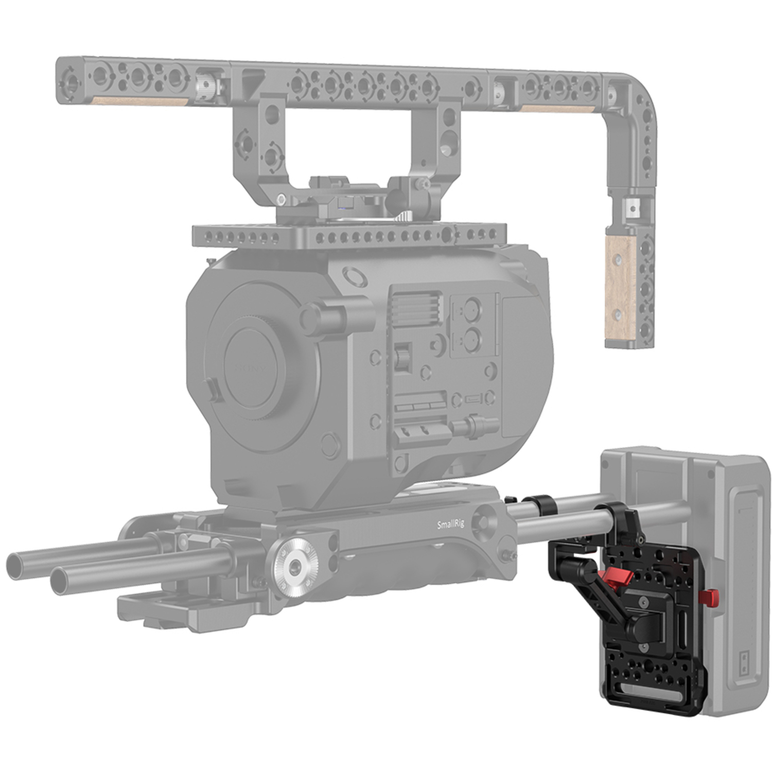SmallRig V-Mount-Akku-Adapterplatte mit verstellbarem Arm 2991