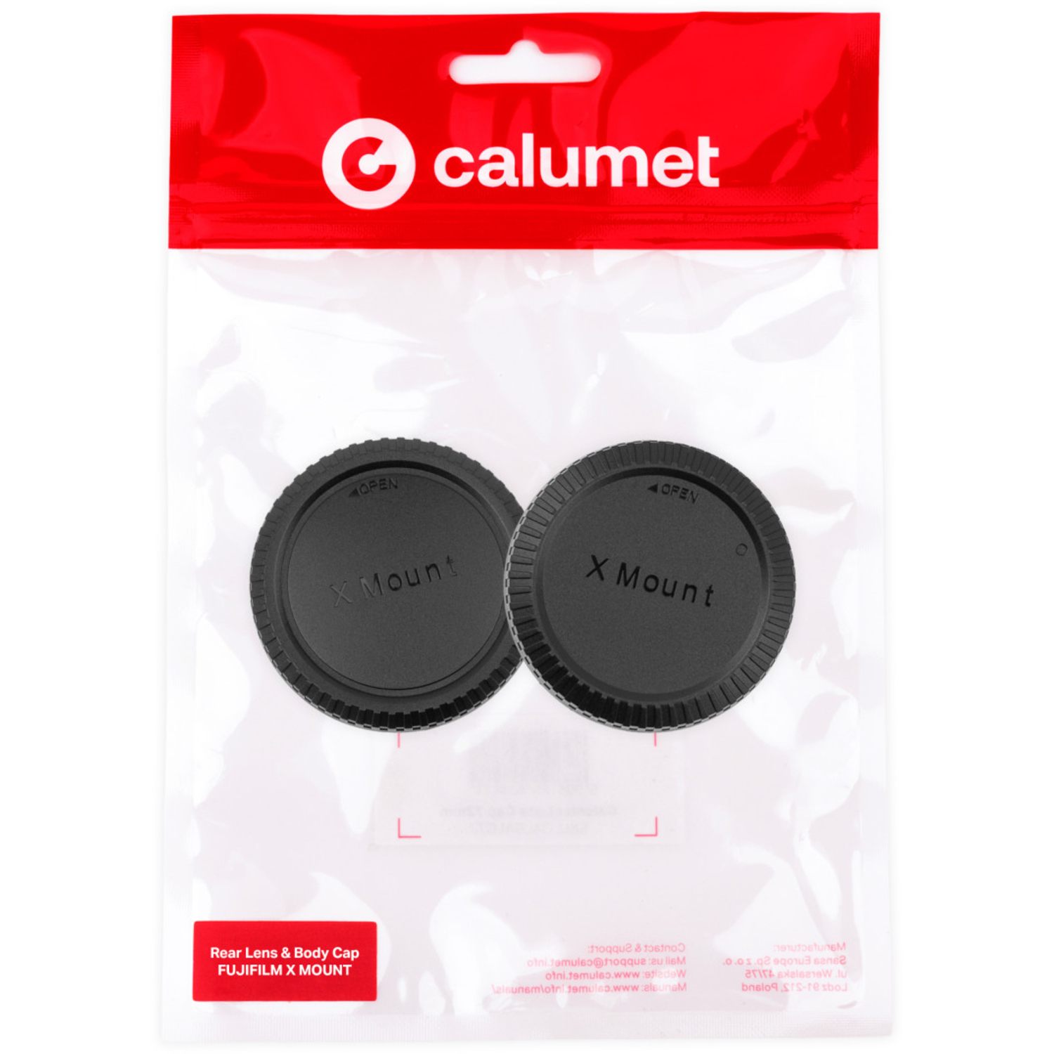 Calumet Objektiv- und Gehäusekappen-Set für Fujifilm X-Mount